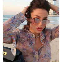 CHANEL 9561  Oval Sunglasses - Silver Pink Mirror - Chanel Eyewear  🖤