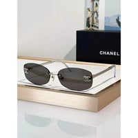 CHANEL 9561  Oval Sunglasses - Silver Pink Mirror - Chanel Eyewear  🖤