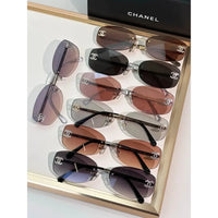 CHANEL 9561  Oval Sunglasses - Silver Pink Mirror - Chanel Eyewear  🖤