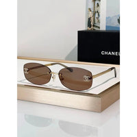 CHANEL 9561  Oval Sunglasses - Silver Pink Mirror - Chanel Eyewear  🖤