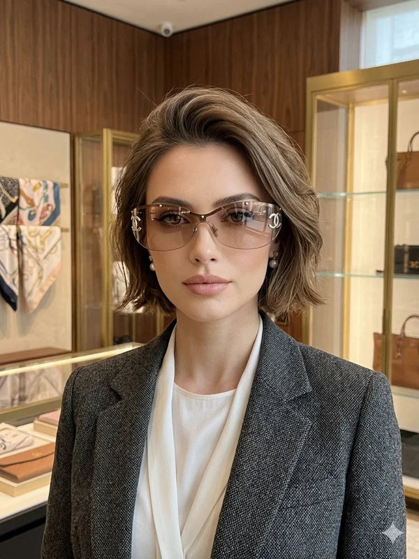 CHANEL 9582 EXCLUSIVE SHIELD Sunglasses Eyewear  🖤