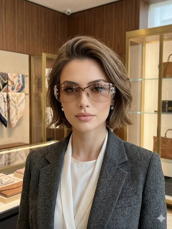 CHANEL 9582 EXCLUSIVE SHIELD Sunglasses Eyewear  🖤