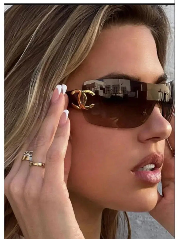 CHANEL CC Logo 4125 Shield SUNGLASSES🖤