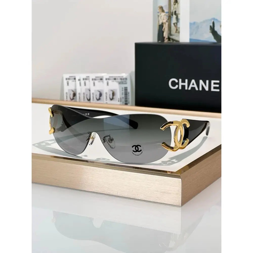 CHANEL CC Logo 4125 Shield SUNGLASSES🖤