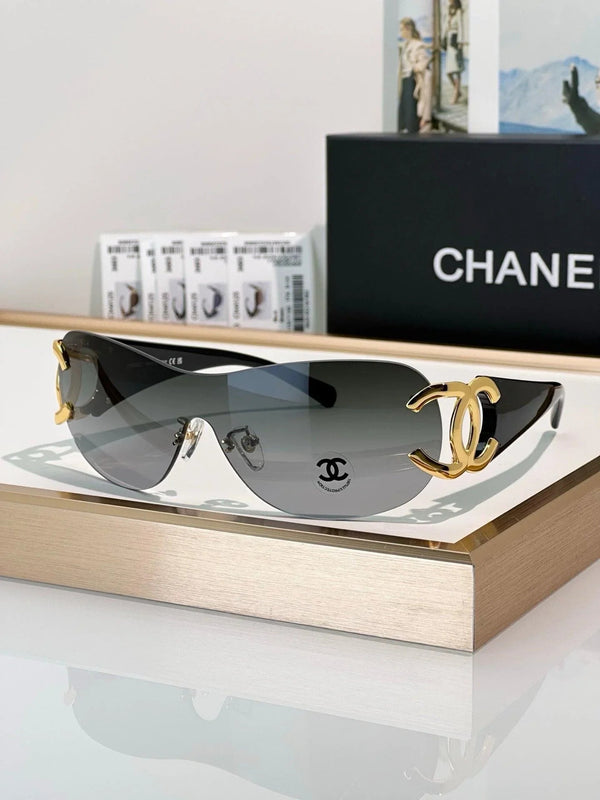CHANEL CC Logo 4125 Shield SUNGLASSES🖤