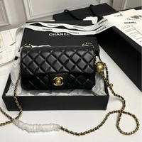 CHANEL  Flap Bag Beige Gold Ball 20cm ✨