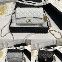 CHANEL  Flap Bag Beige Gold Ball 20cm ✨