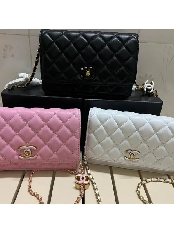 CHANEL Lambskin Flap Chain CC  Bag  3 colors ✨