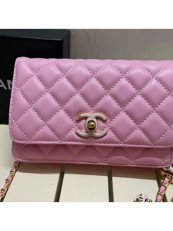 CHANEL Lambskin Flap Chain CC  Bag  3 colors ✨