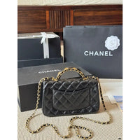 CHANEL Chanel Mini Flap Bag in Quilted Leather with Chain 23  ✨