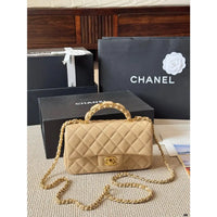 CHANEL Chanel Mini Flap Bag in Quilted Leather with Chain 23  ✨