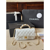 CHANEL Chanel Mini Flap Bag in Quilted Leather with Chain 23  ✨