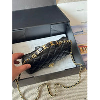 CHANEL Chanel Mini Flap Bag in Quilted Leather with Chain 23  ✨