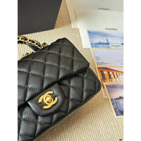CHANEL Chanel Mini Flap Bag in Quilted Leather with Chain 23  ✨