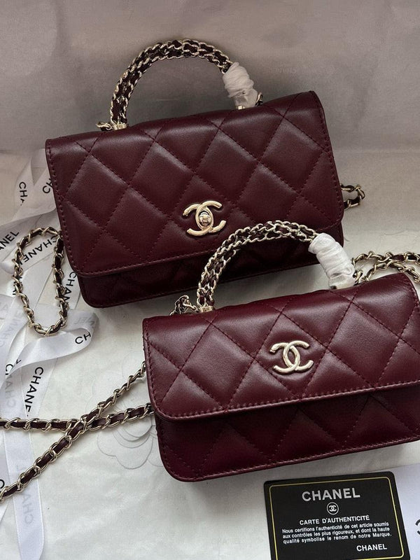 CHANEL Mini Rectangle Crystal Top Handle Flap Bag 23A Collection 2-SIZES ✨