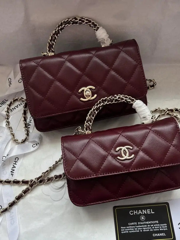 CHANEL Mini Rectangle Crystal Top Handle Flap Bag 23A Collection 2-SIZES ✨