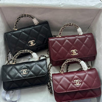 CHANEL Mini Rectangle Crystal Top Handle Flap Bag 23A Collection 2-SIZES ✨