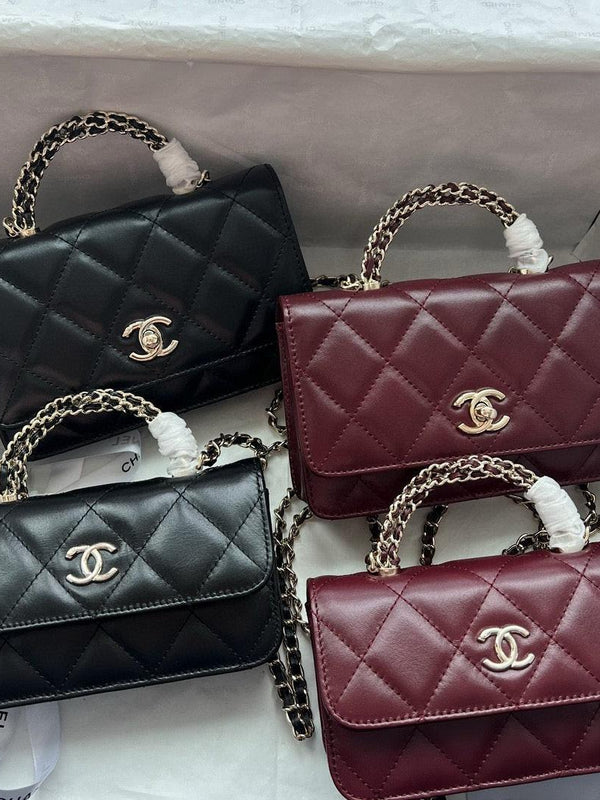 CHANEL Mini Rectangle Crystal Top Handle Flap Bag 23A Collection 2-SIZES ✨