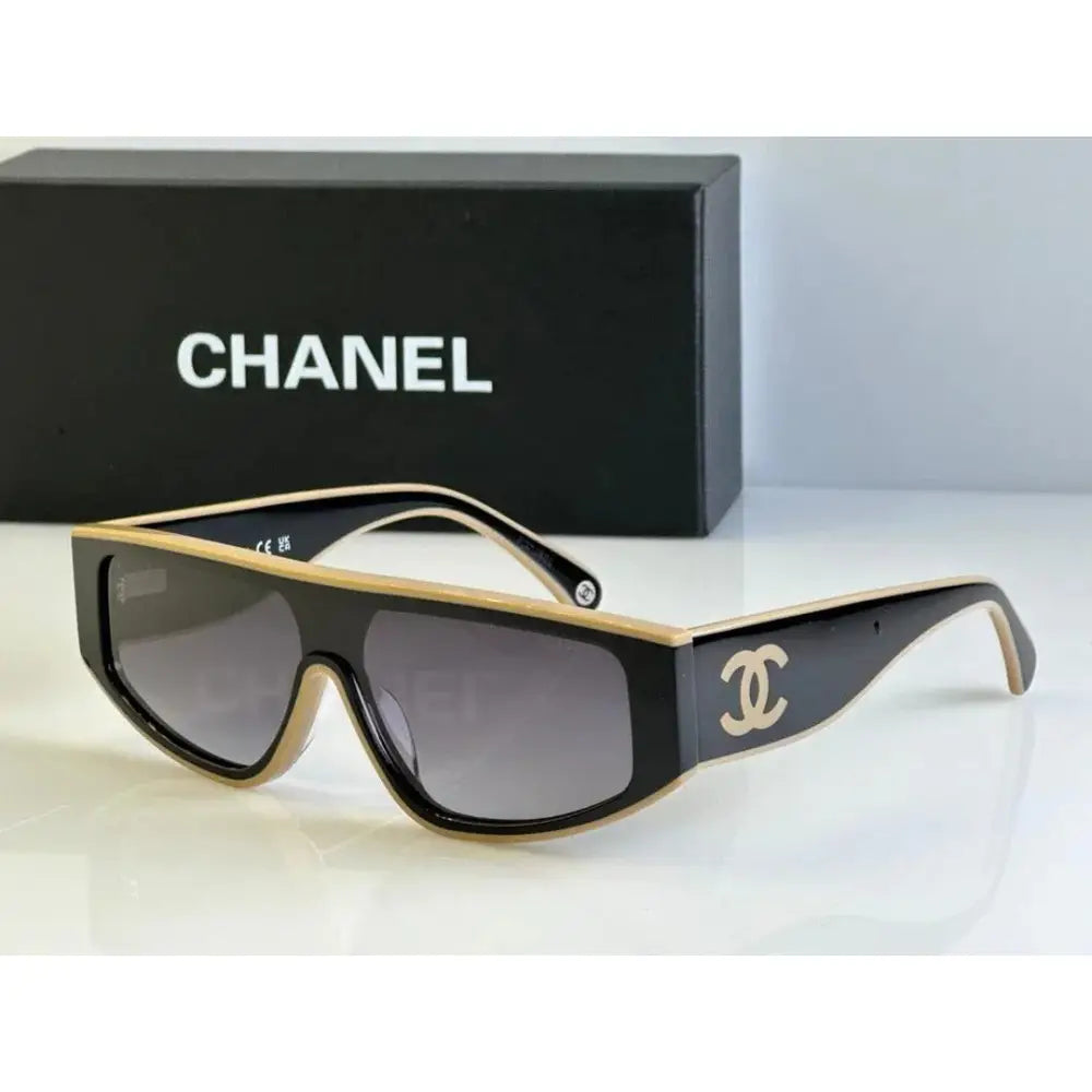 CHANEL SHIELD 6057  Rectangle Women's Acetate Sunglasses  ✨