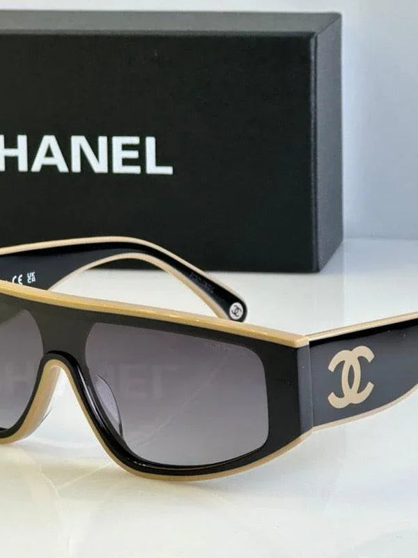CHANEL SHIELD 6057  Rectangle Women's Acetate Sunglasses  ✨