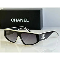 CHANEL SHIELD 6057  Rectangle Women's Acetate Sunglasses  ✨