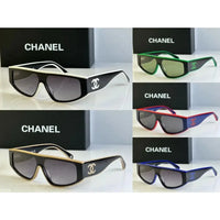 CHANEL SHIELD 6057  Rectangle Women's Acetate Sunglasses  ✨