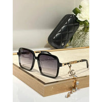 CHANEL Square Metal & Strass Sunglasses 4578 🖤