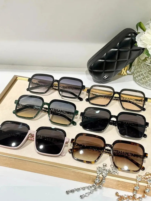 CHANEL Square Metal & Strass Sunglasses 4578 🖤