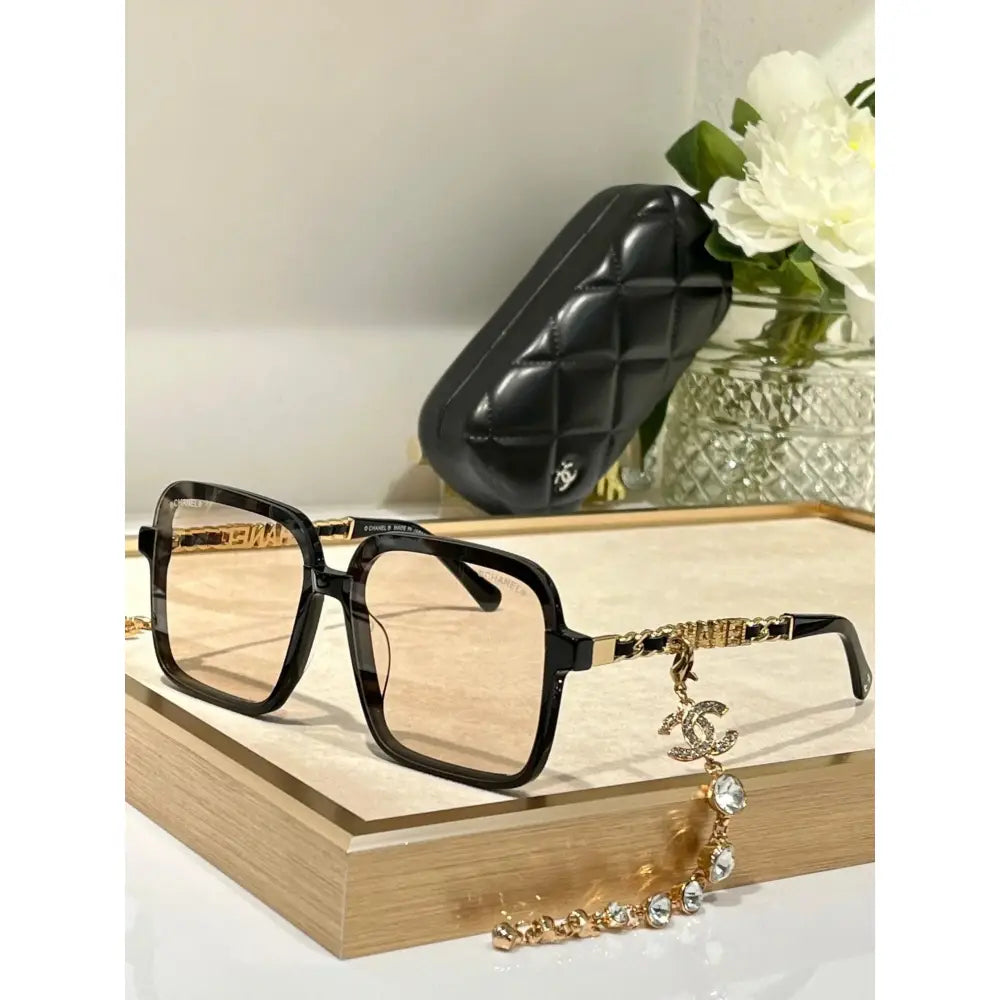 CHANEL Square Metal & Strass Sunglasses 4578 🖤