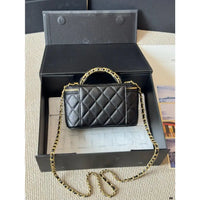 CHANEL Vanity Chanel White Chain Shoulder Bag  ✨