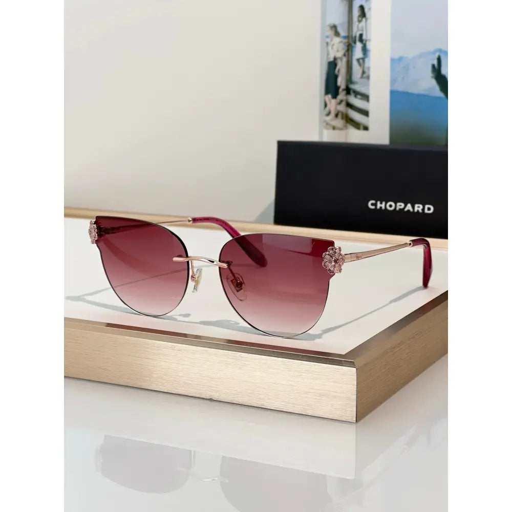 Chopard  VCHL61S - 300K Polished Rose Gold-Silver Sunglasses  ✨