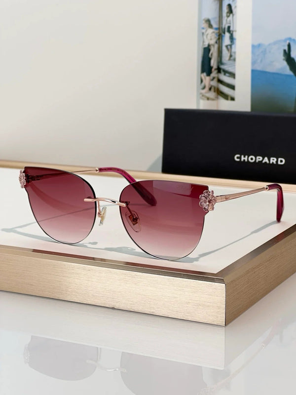Chopard  VCHL61S - 300K Polished Rose Gold-Silver Sunglasses  ✨
