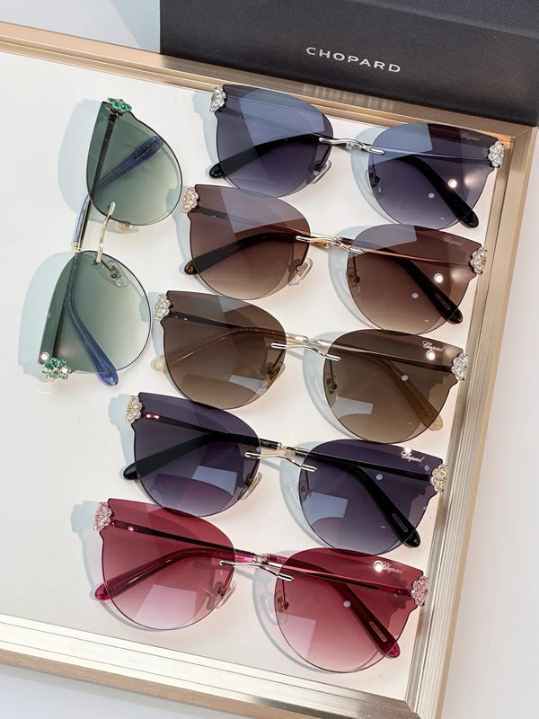 Chopard  VCHL61S - 300K Polished Rose Gold-Silver Sunglasses  ✨