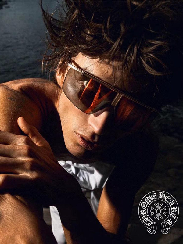 Chrome Hearts CLITANIC Unisex titanium mask frame Sunglasses⚜️