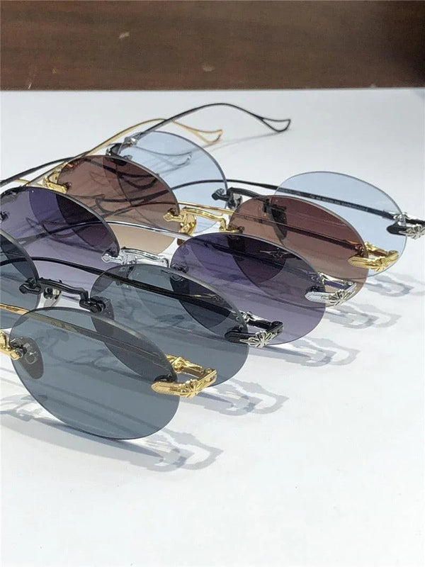 Chrome Hearts SINNERGASM oval round tinted Sunglasses✨