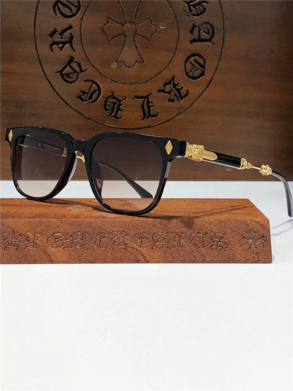Chrome Hearts Sunglasses Frame Call Melice -Black-Gold-Silver ✨