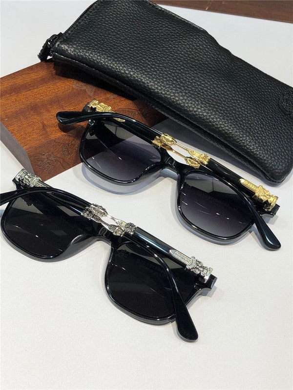 Chrome Hearts Sunglasses Frame Call Melice -Black-Gold-Silver ✨