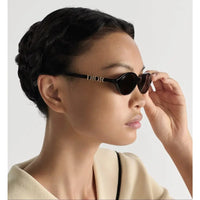DIOR CD DiorTreasure R1I Black Oval Sunglasses ✨