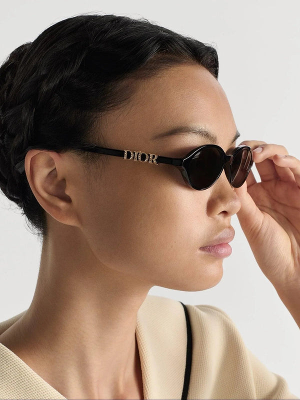 DIOR CD DiorTreasure R1I Black Oval Sunglasses ✨