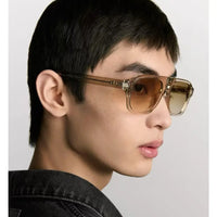 DIOR CD Icon A1F Transparent Beige Pilot  Sunglasses ✨