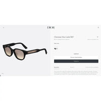 DIOR Christian Dior Label R1F Black and Beige Pantos Sunglasses  ✨