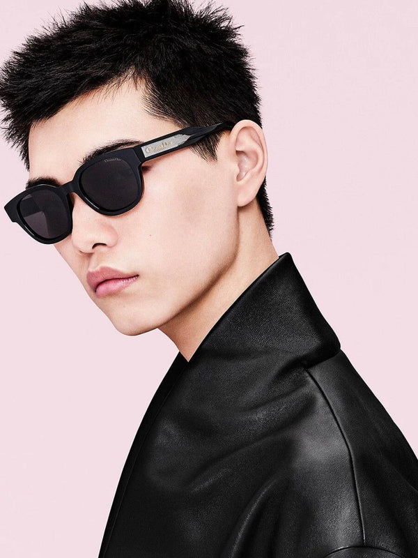 DIOR Christian Dior Label R1F Black and Beige Pantos Sunglasses  ✨