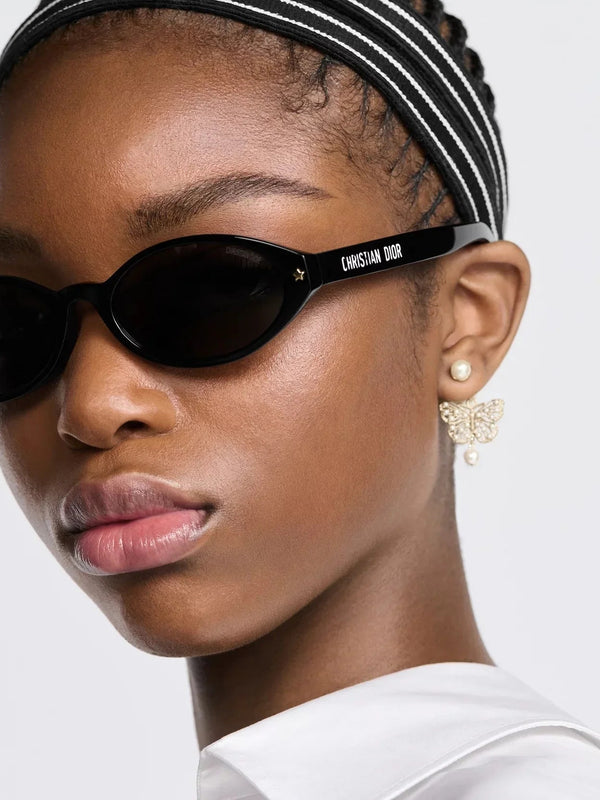 DIOR DiorPacific R1I Black Oval Sunglasses ✨