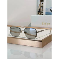 DIOR HOMME  NeoDior S4U Rectangle-Frame Gunmetal-Tone Sunglasses✨