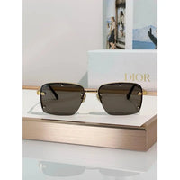 DIOR HOMME  NeoDior S4U Rectangle-Frame Gunmetal-Tone Sunglasses✨