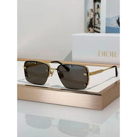 DIOR HOMME  NeoDior S4U Rectangle-Frame Gunmetal-Tone Sunglasses✨