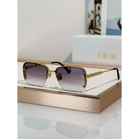 DIOR HOMME  NeoDior S4U Rectangle-Frame Gunmetal-Tone Sunglasses✨
