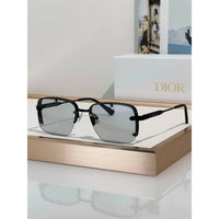 DIOR HOMME  NeoDior S4U Rectangle-Frame Gunmetal-Tone Sunglasses✨