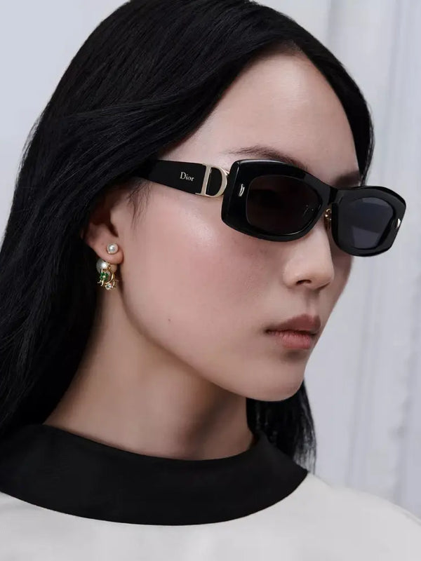 DIOR Dior Initials S1F Black Rectangular Sunglasses✨