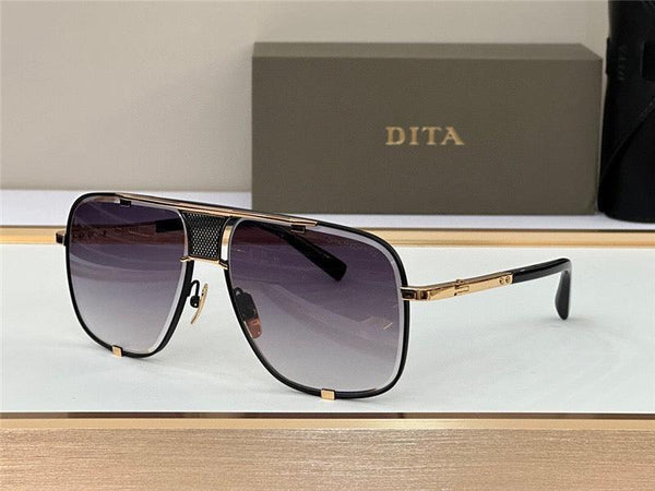 DITA MACH-FIVE Rose Gold-Gold-Brown Unisex Clear Sunglasses 🔱